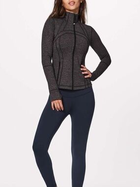 Lululemon Define Jacket Luon Variegated Knit Black Heathered Black 2017 W4AEBS 6